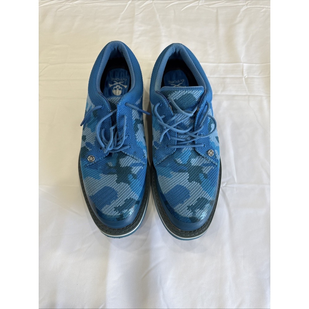 Size 9 - G/Fore Gallivanter Camo Knit Blue Tuxedo Golf Shoes G4MS23EF10 Men's